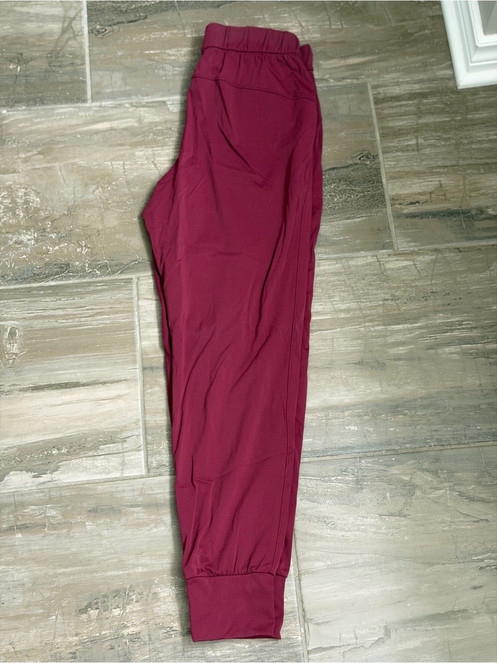 Women's Small Burgundy Deep Red Joggers - Picture 2 of 5